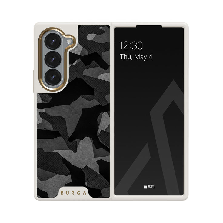 Night Black Camouflage - Samsung Galaxy Z Fold 6 Mobilskal