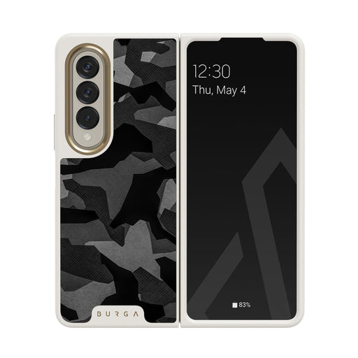 Night Black Camouflage - Samsung Galaxy Z Fold 4 Mobilskal