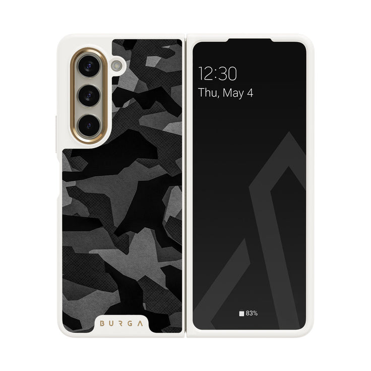 Night Black Camouflage - Samsung Galaxy Z Fold 5 Mobilskal