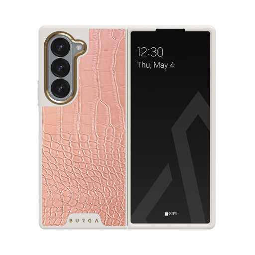 Pink Croco - Samsung Galaxy Z Fold 6 Mobilskal